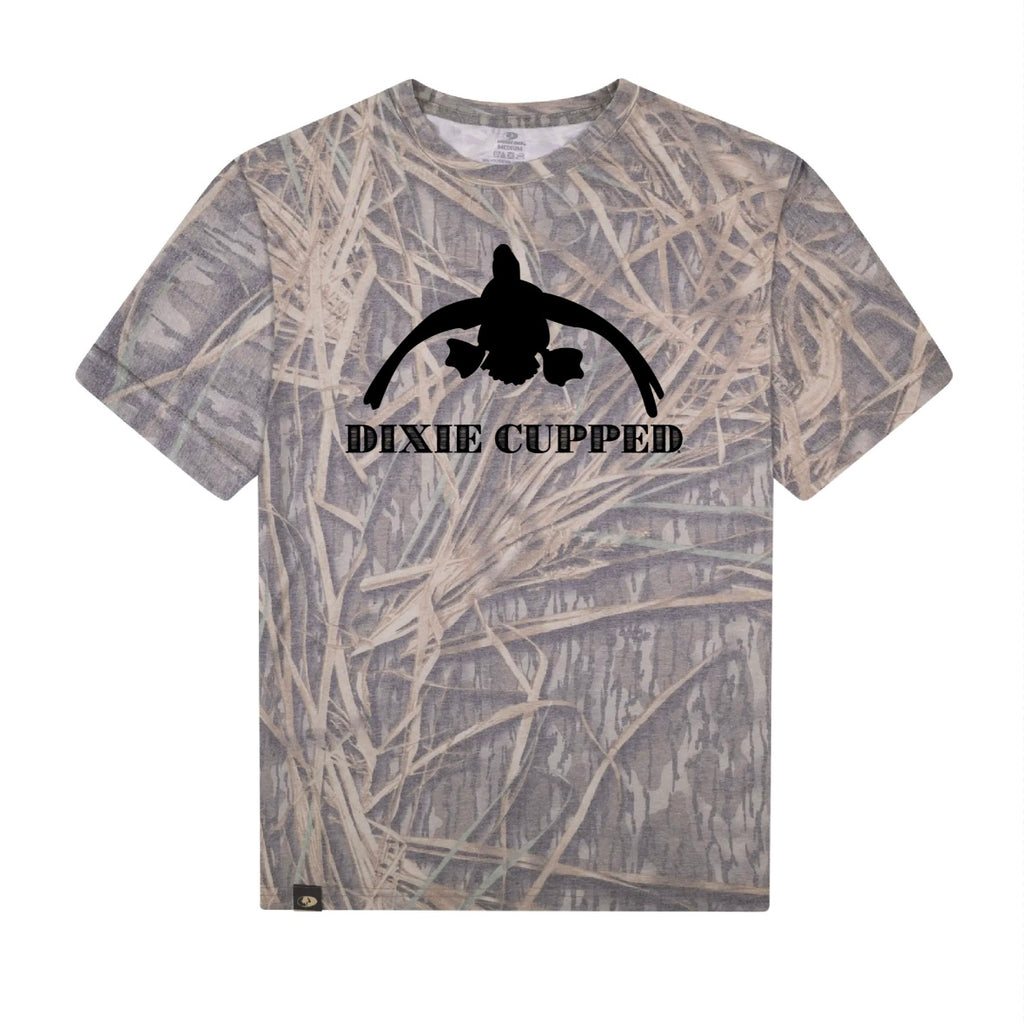 Dixie Cupped - Washed Out Mossy Oak Original Shadow Grass Cupped Duck Tee