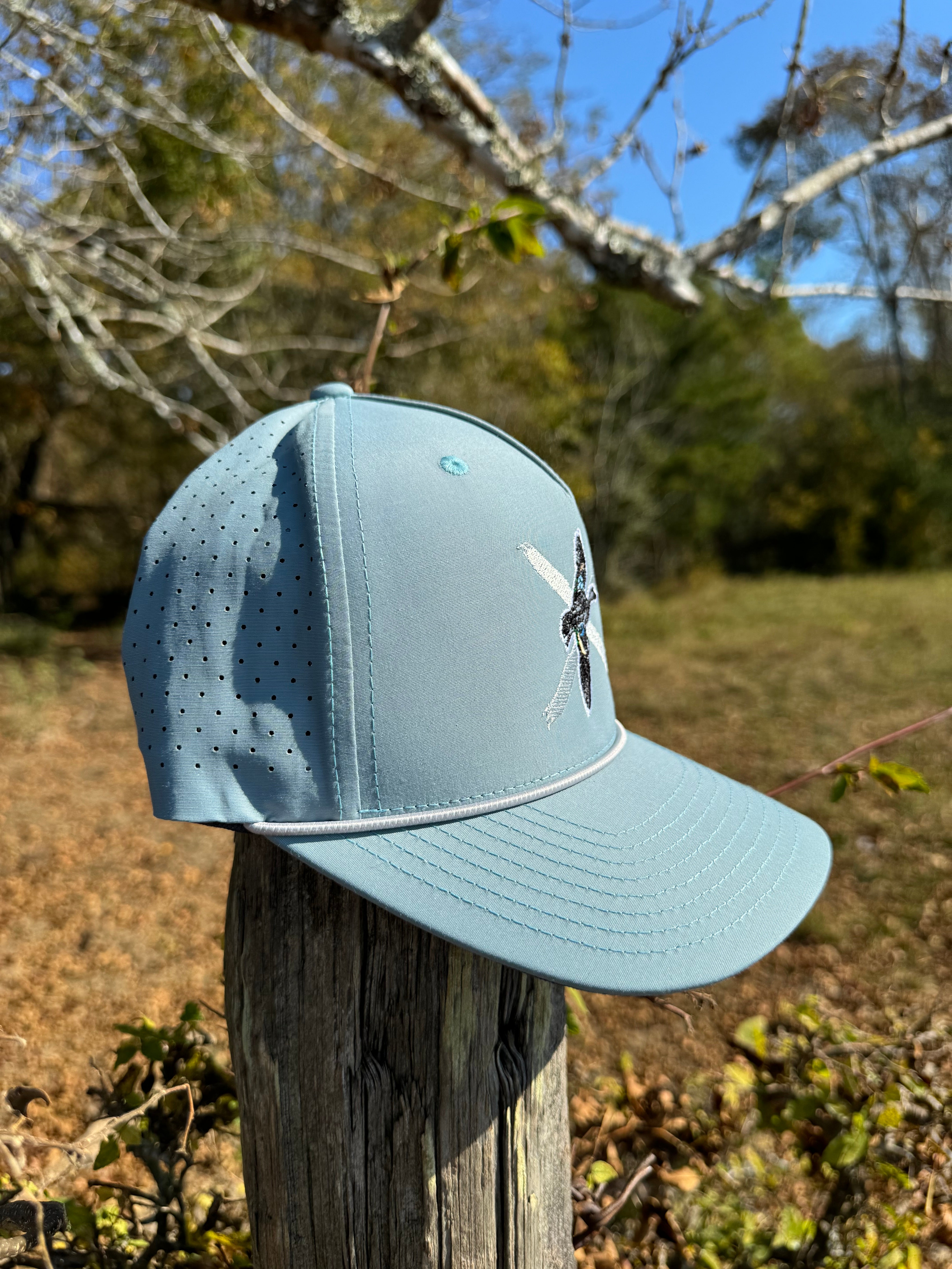 Dixie Bars Bluewing- Steal Blue with khaki Rope Hat