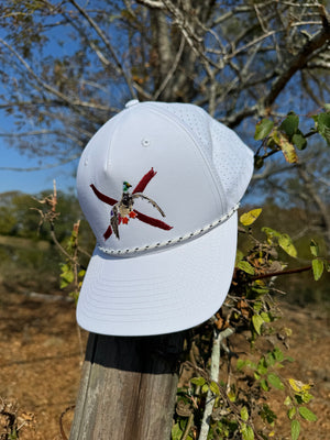 Dixie Bars Mallard- White & Crimson Rope Hat