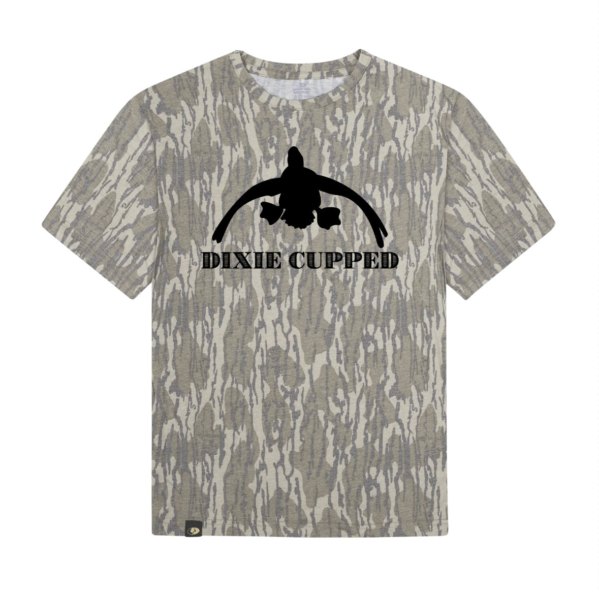 Dixie Cupped - Washed Out Mossy Oak Original Bottomland Cupped Duck Tee