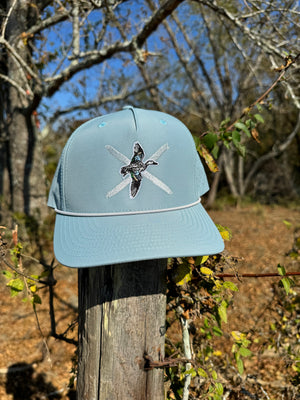 Dixie Bars Bluewing- Steal Blue with khaki Rope Hat