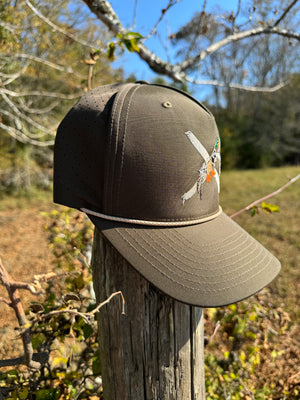 Dixie Bars Mallard- Chocolate with khaki Rope Hat