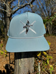 Dixie Bars Bluewing- Steal Blue with khaki Rope Hat