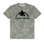 Dixie Cupped - Washed Out Mossy Oak Full Foliage Cupped Duck Tee
