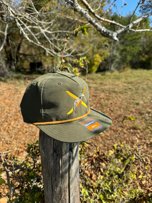 Dixie Bars Mallard- Green & Gold Rope Hat