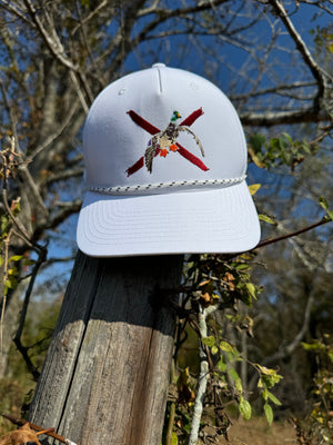 Dixie Bars Mallard- White & Crimson Rope Hat