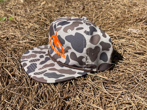 Dixie Cupped Old School Camo Goat Rope Hat