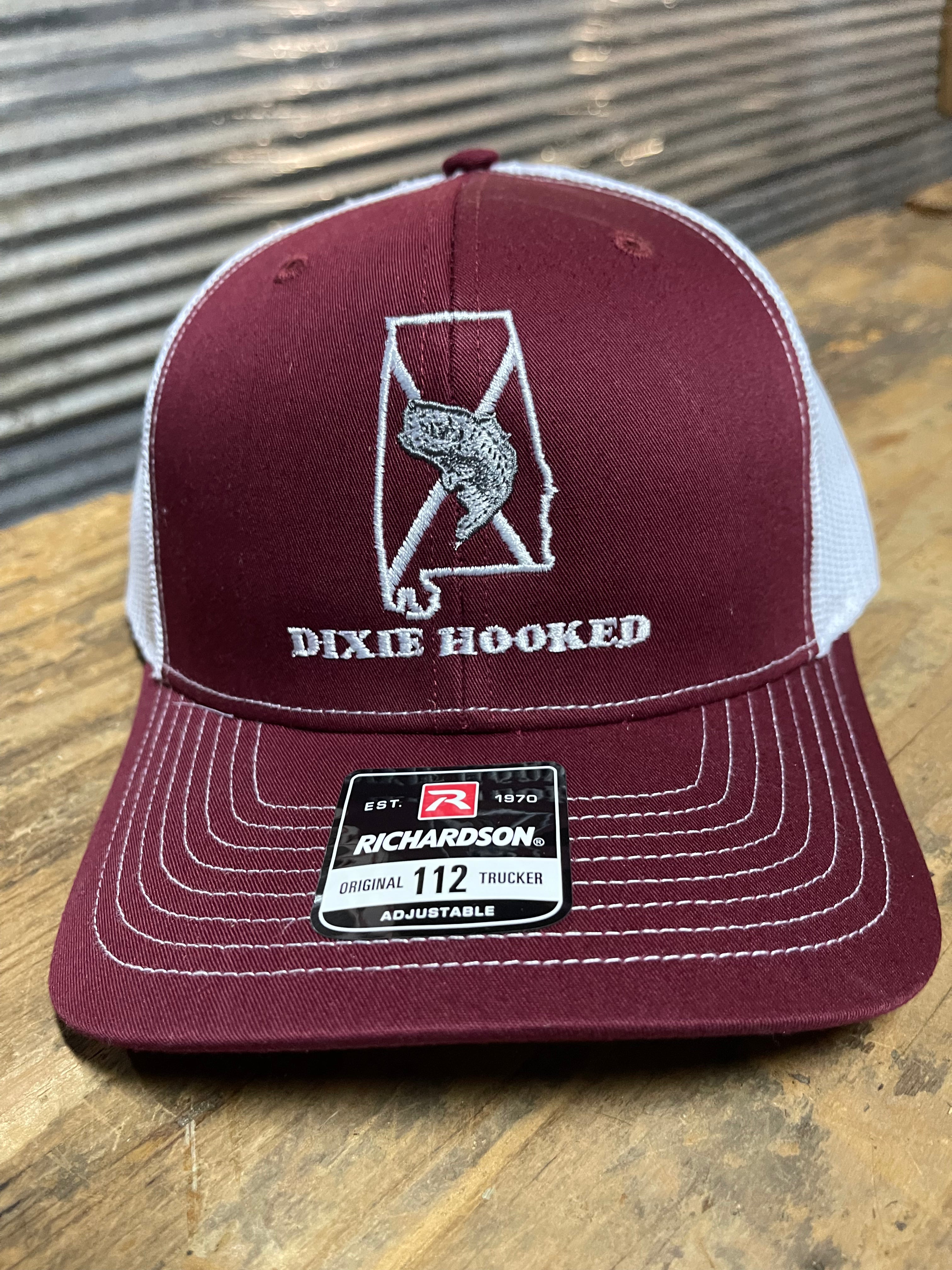 Dixie Hooked Richardson 112 Crimson w/ White Mesh SnapBack